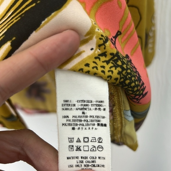 Free People - Silky Nights Floral And Birds Button Down Oversized Blouse Small - Picture 7 of 11